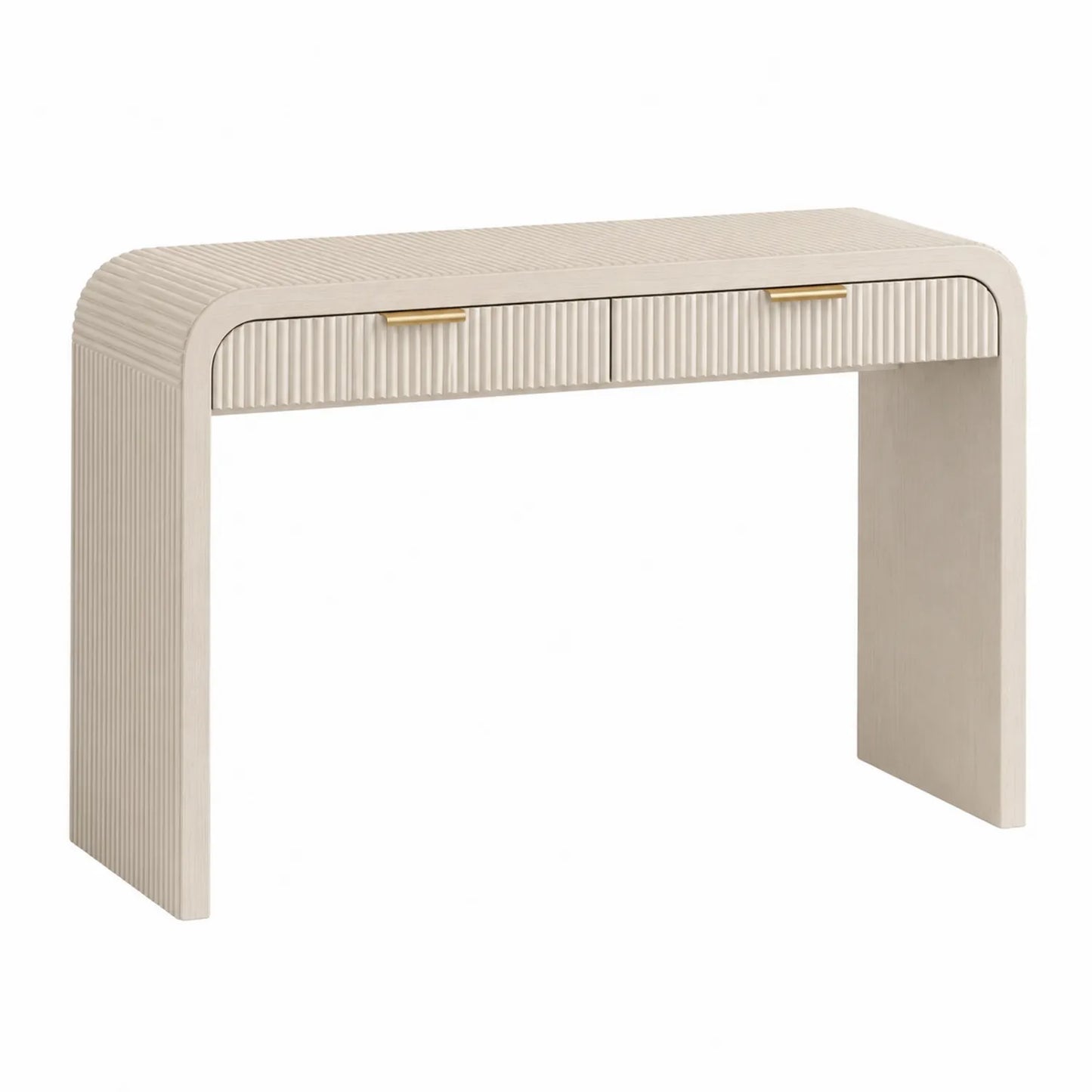 Konsolentisch Holzwerkstoff Beige mit Schubladen