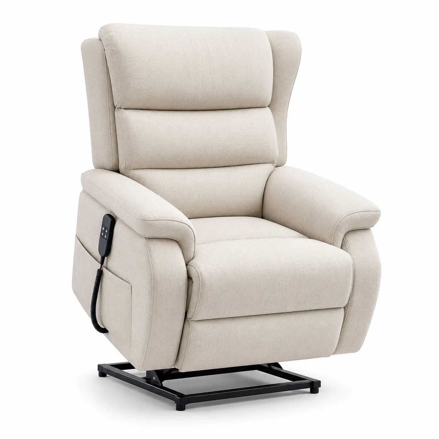 Elektrischer Relaxsessel Stoff Beige mit Fernbedienung